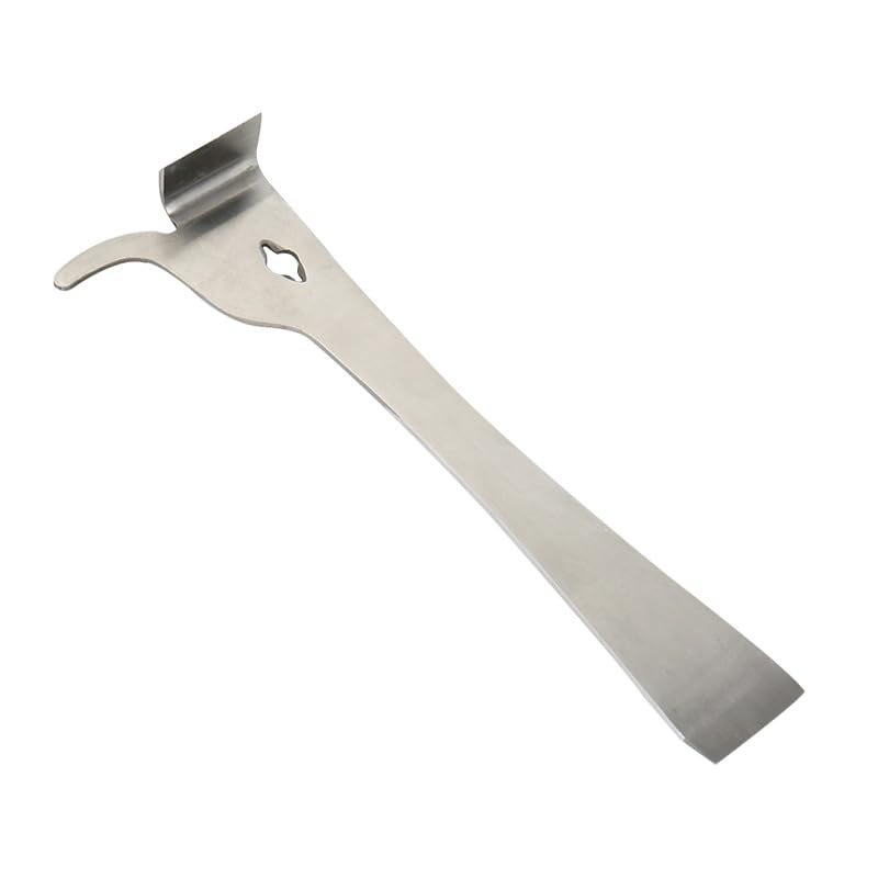 OhMill 2Pcs Beekeeper Hive Tools - Stainless Steel Hive Scraper & Spleen Lifting Clip for Beekeeping Accessories