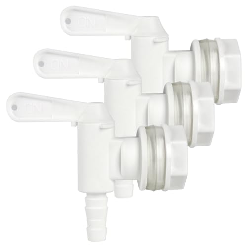 FERRODAY 3 Pack Bucket Spigot for 5 Gallon Bucket Spigot Bottling Bucket Plastic Spigot Bottling Spout Fermenting Spigot Homebrew Wine Making Supplies and Equipment 0.4" Barb Spout Spigot for Bucket - size: 3 Bucket Spigot