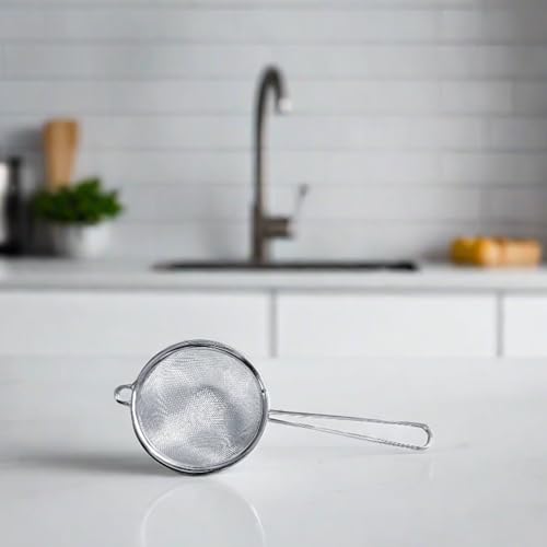 Cuisinox Fine Mesh Strainer, Stainless Steel with Handle, 3" x 8" - size: 3" x 11"