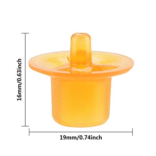 BRRNOO Beekeeping Supplies, 50 Pack Plastic Queen Grafting Cells for Beekeepers Reusable Hive Management Tools for Apiculture, 0.74 x 0.63 Inches, Orange