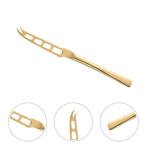 Stainless Steel Butter Cutter and Cheese Slicer Knife, Gold Kitchen Gadget for Spreading and Baking, Practical Cheese Cutter for Home and Cooking Use