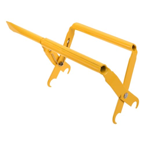 VILLCASE Yellow Stainless Steel Hive Frame Lifter Tool with Ergonomic Handle for Beehive and Honeycomb Frames, Universal Compatibility Beekeeper Equipment for Hive Inspections