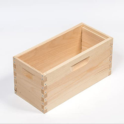 Stoney Acres Beekeeping Deep Nuc Box, Assembled Super or Brood Box for 5 Frame Honeybee Hives, Amish Made