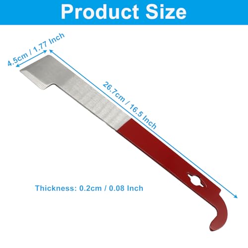Hitefu 2 Pack Stainless Steel Bee Hive Scraper Tool, 10.5" J Hook Frame Lifter & Scraper for Beekeeping Equipment - style: J Hook