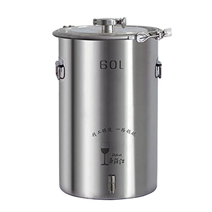 60L 304/316 New stainless steel fermentation barrel wine barrel fermenter self-brewed wine sealed barrel wine making equipment (316 with tap) - size: 316 with tap