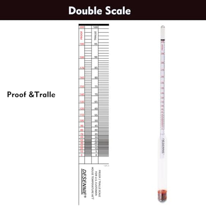 Proofing Parrot for Distilling Distillation Shine Stills Homebrew with Alcometer Proof & Tralle Hydrometer Distiller Accessories Alcohol Measuring Tools - color: Proofing Parrot Alcoholmeter Test Kit