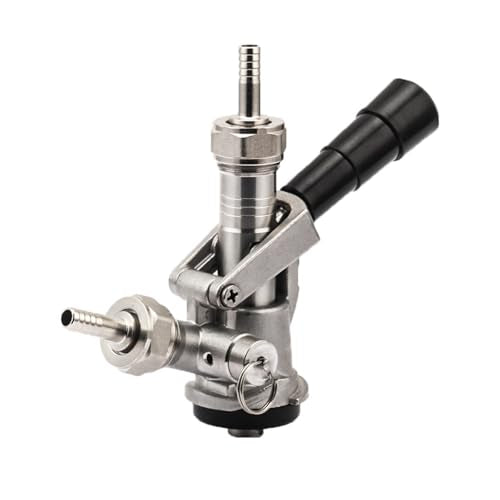 Beer Keg Coupler, Sankey S System 304 Stainless Steel Probe, 5/8'' Draft Beer Line, Coupler with Pressure Relief Valve, Dispenser Include Black Handle