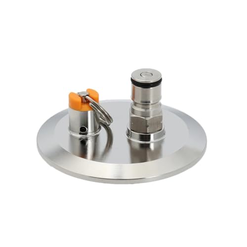 Tri Clamp 3"/4" End Cap With Gas Ball Lock Post And PRV 17 PSI Dry Hopper Homebrew Conical Fermenter joyful(3TC) - size: 3TC