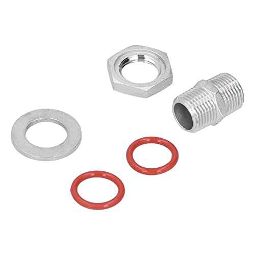 Stainless Steel Fermentation Bulkhead Kit with 0.635 cm NPT Ball Valve for Brew Kettles, Whiskey Stills, and Sparge Water Pots