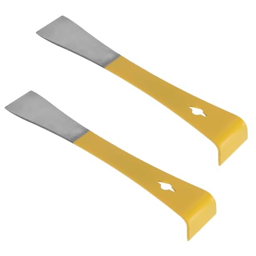 Cyrank Stainless Steel Hives Scraper Tools, 2pcs Pry Bar for Bee Farm Ranch, Beekeeping Equipment Bee Hives Hand Tool Honey Cutting Knife Beekeeper Tool