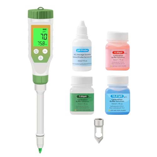 pH Meter for Food, Digital pH Tester with High Accuracy pH Probe for Sourdough and Bread, Food pH Meter for Fermentation Canning, Meat, Cheese, Solid Samples and Water
