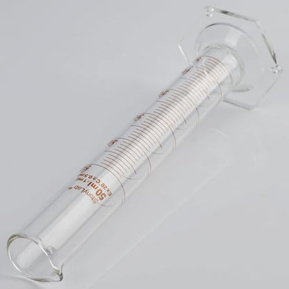 stonylab Graduated Cylinder, 2-Pack B Grade Borosilicate Glass Cylinder with Stable Hexagonal Base, 50 ml - size: 50 ml