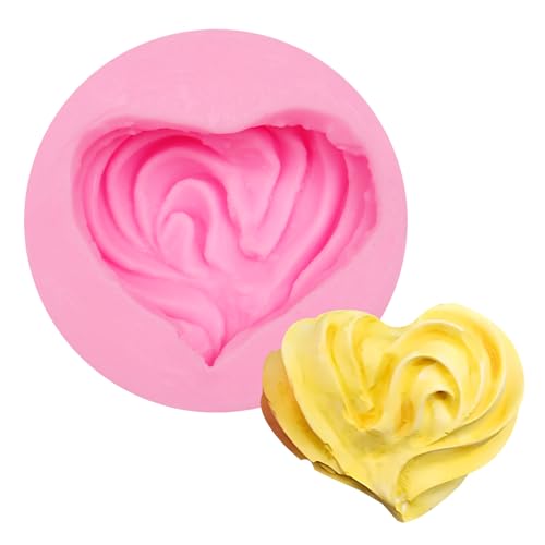 Love Rose Cream Silicone Molds, Heart Flower Fondant Mold for Chocolate Cake Decoration Candy Cupcake Topper Cake Polymer Clay Crafts Epoxy Resin - color: GS-14