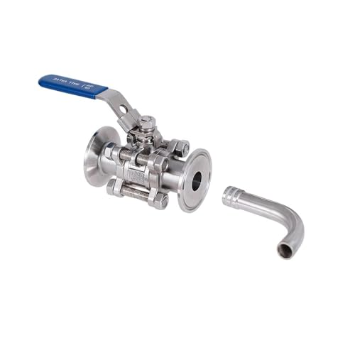 1.5 Inch Tri Clamp Ball Valve With Racking Arm – 304 Stainless Steel Homebrew Pickup Tube for Boil Kettle & Conical Fermenter – 1 PC