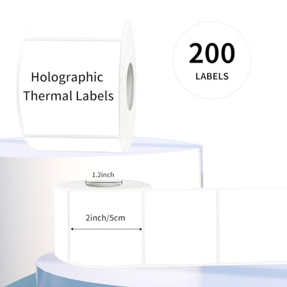 White Square Thermal Labels Stickers 2" x 2", Self-Adhesive Waterproof Square Direct Thermal Labels Stickers, Perforation Line Design - color: White, size: 2 X 2