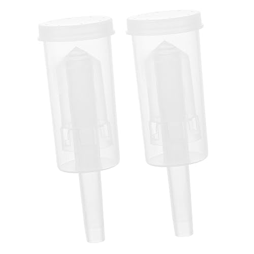 OUNONA 2pcs 3-Piece Plastic One-Way Valves for Brewed Wine Fermentation Check Valve Lids Kit for Home Brewing Supplies