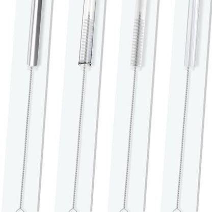 Adjustable Bottle Brush Set with Straw Cleaners & 2 Hooks 15.6" | Extends up to 15.6” to clean narrow bottles & coffee makers Pack includes fixed handle brush, straw brushes & hooks