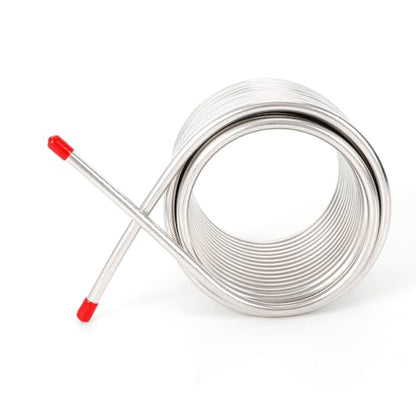 304 Stainless Steel Beer Cooling Coil Pipe, Double-Layer Wort Chiller for 12.7Qt Beer Fermenter, Brewing Equipmen