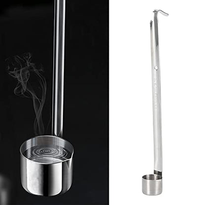 Tiiyee Stainless Steel Wine Ladle, Spoon Dipper Sauce Ladle Long Handle | Beer Pouring Measure Flat Bottom with Hook Long Handle Kitchen Oil Measuring For Pouring Oil Wine Vinegar And Soy Sauce - size: 125ML