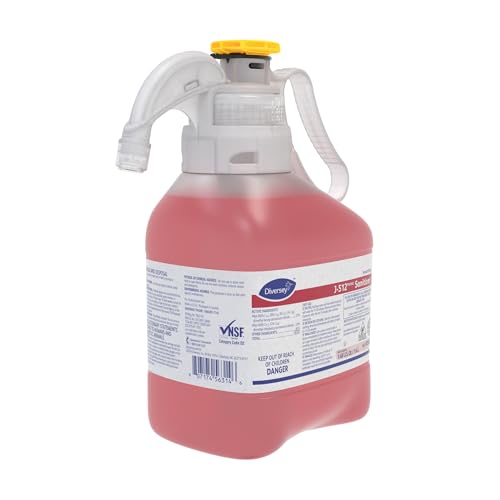 Diversey 9294548 Final Step J-512 Sanitizer, No Rinse Food Contact Kitchen Sanitizer, SmartDose Concentrate, 1.4-Liter