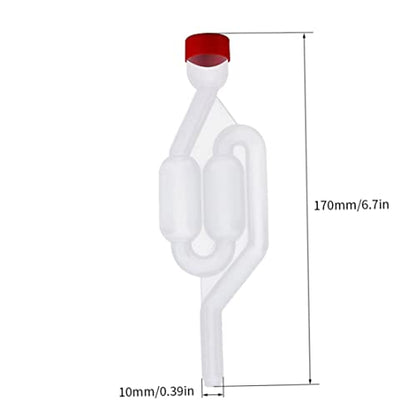 Wine Fermentation Airlock Kit Stopper Exhaust Valve High Transparent S Shape for Brew Beer Wine Making 10PCS Red Home Kitchen Tools
