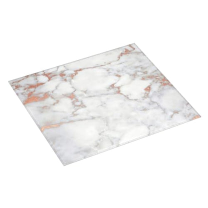 White Marble Rose Gold Dish Drying Mat for Kitchen Counter, Absorbent Microfiber Drainer Mats, Non-slip Kitchen Draining Mat for Coffee Machine Dish Rack Pad 18"x16" Dish Drainer Pad - color: White Marble Rose Gold