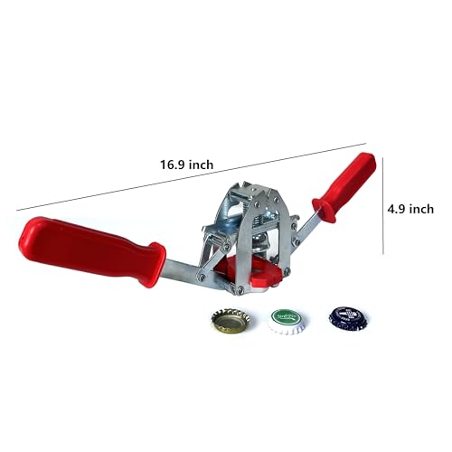 Manual Beer Bottle Capper Tool with 150 count Beer Bottle Caps,26mm Beer Corking Machine for Home Brewing（Crown Cap WN005）