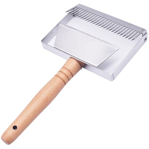Beekeeping Tool Stainless Steel Uncapping Scraper for Smooth Process Uncapping Fork Shovel Tool - color: Thickening and widen