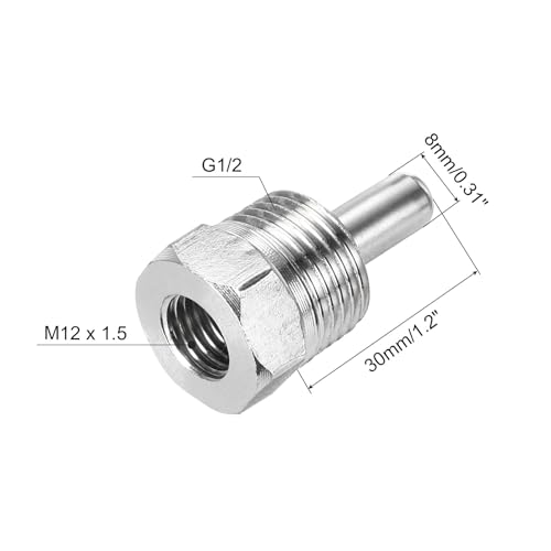 uxcell 8mm Dia G1/2 Thermowell Weldless Stainless Steel 201 with Cable Gland 30mm Length for Beer Fermenter, Black - color: Black, size: 8mm x 30mm