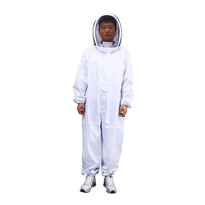 Beekeeping Suit Keeping Full Body Suit Professional Veil Hood Elastic Protection Gear XXL