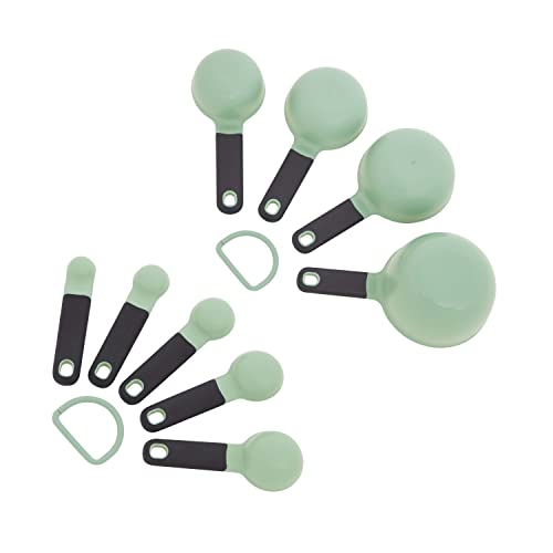 KitchenAid Universal Easy To Read Measuring Cup and Spoon Set with Soft Grip Handle for Maximum Control, Hang Hole and Nesting For Easy Storage, Dishwasher Safe, 9 Piece, Pistachio - color: Pistachio