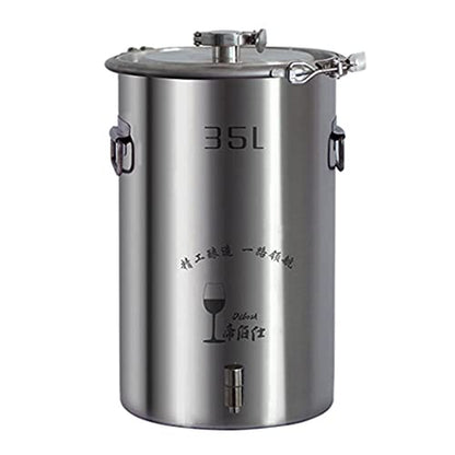 35L 304/316 SUS fermentation barrel with faucet sealed storage barrel special for home brewing Food grade brewing equipment (304 with tap) - size: 304 with tap