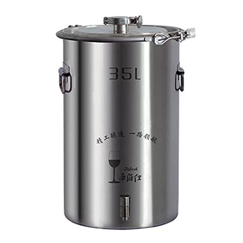 35L 304/316 SUS fermentation barrel with faucet sealed storage barrel special for home brewing Food grade brewing equipment (304 with tap) - size: 304 with tap