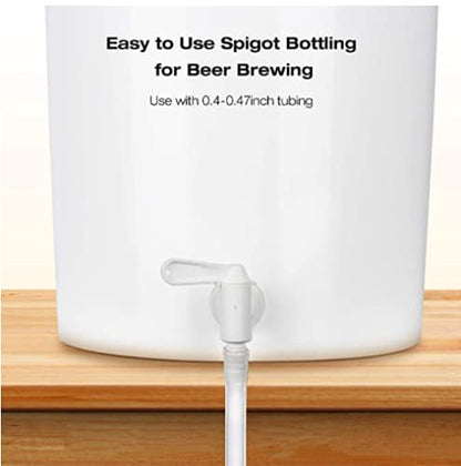 Plastic Bottling Bucket Spigot White Replacement Spigot 1”Beer Tap Brewing Faucet for Home brewing Fermentation Bucket Wine Making Beer brewing by GwenB(Set of 4 white) - size: 4 PACK