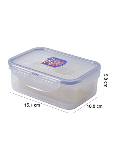 LOCK & LOCK LocknLock Easy Essentials Rectangular Butter and Cheese Container Food Container, Small, 15.0 Ounce - Clear
