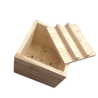 Wooden Tofu Press Maker Soybean Curd Maker Kitchen Gadget, DIY Homemade Kitchen Cheese Maker for Home Living Room Cheese Tofu, 11.5cmx10.5cmx8.8cm