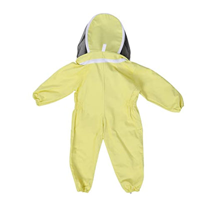 LICAEVEY Kids Beekeeping Suit, Protective Jumpsuit with Cotton Breathable Hat, Beekeeper Outfit for Farm Visitor, Soft Washable Gear, Beginner Suit for Role Play (M)