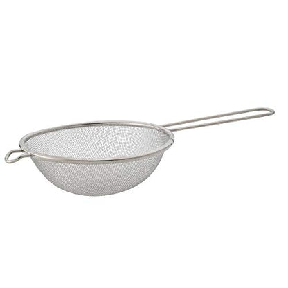 HIC Kitchen Fine Mesh Strainer With Helper Handle, 18/8 Stainless Steel, 7-Inch, For Sifting, Straining, And Draining Pasta, Stocks, Soups, And Sauces - size: Mesh, 7-Inch