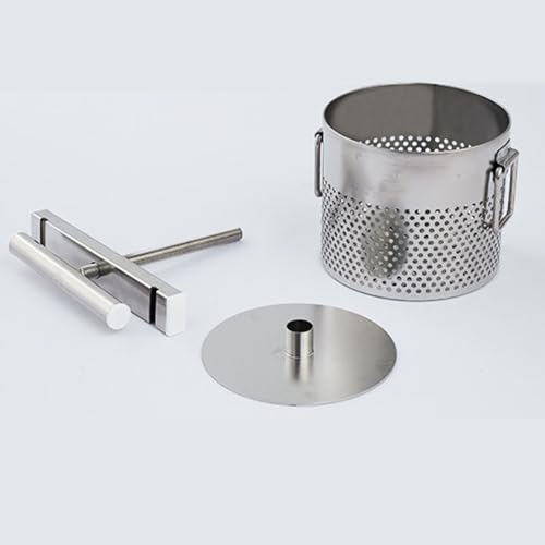 1.8L Manual Honey Press Extractor, Fruit Wine Press, Stainless Fruit Wine Press, Detachable Design, with Filter Bag, for Beeswax, Honey, Fruit & Vegetables