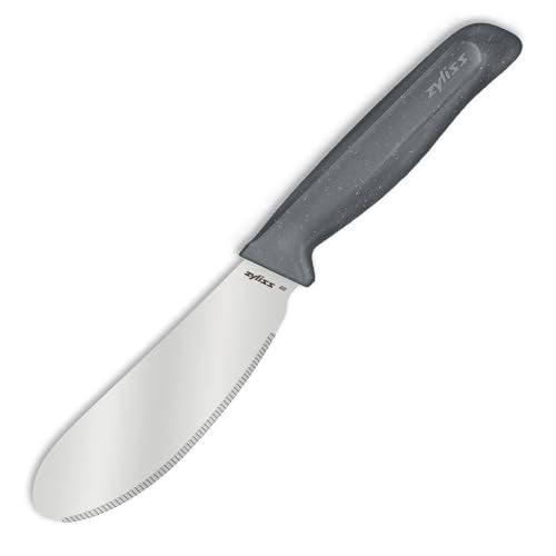 Zyliss Sandwich Knife & Condiment Spreader - Sandwich Spreader for Butter, Cream Cheese, & Jellies - Ergonomic Stainless Steel Spreading - Butter Spread for Bagels & Toast - Gray 4.7" - color: Gray, size: 4.7"