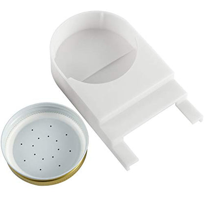 KEILEOHO 12 Pack 5.5 inches x 3.15 Inches Bee Feeder, Honey Bee Beehive Front Entrance Feeder, Bee Drinking Equipment with Lids for Professional Beekeeper or Beginner Feeding Sugar Syrup or Water