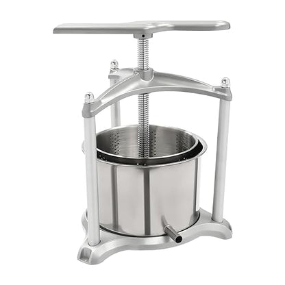 Fruit Wine Press, 3L/6L Fruit Cider Grinder w/Dual Stainless Steel Barrels, Manual Presser Machine, Juice Making for Apple/Carrot/Orange/Berry/Vegetables (6L) - style: 6L