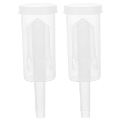 Outanaya 2pcs Three-piece Plastic One-way Check Valves Lightweight Brew One-way Stopper for Self-brewed Wine and Foods, Easy to Replace Airlocks for Personal and Professional Use
