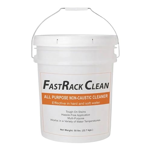 FastClean 50 lbs Non Caustic Cleaner for homebrewing and winemaking by FastRack, Alkaline Homebrew Cleaner with Powerful Formula and Hassle-free Cleanup, Ideal Cleanser for Brewing Equipment - 800 oz - size: 800 Ounce (Pack of 1)