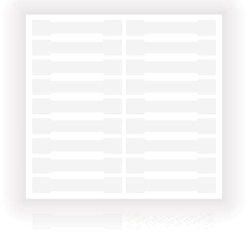 Transparent Blank Tamper Evident Labels Crystal Clear Sealing Package Seal Self Adhesive Security Warranty Void Tamper Proof Stickers (500pcs Bone) - style: 500pcs Bone