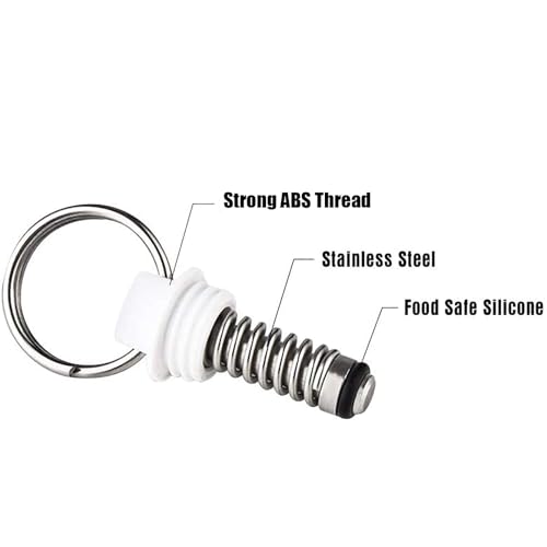 FERRODAY 4PCS Corny Keg Pressure Relief Valve, Plastic Ball Lock Keg Lid Relief Valve for Cornelius Corny Keg Lid Brewing Equipment Replacement Kit