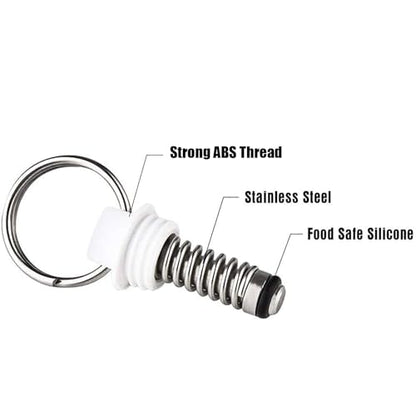 FERRODAY 4PCS Corny Keg Pressure Relief Valve, Plastic Ball Lock Keg Lid Relief Valve for Cornelius Corny Keg Lid Brewing Equipment Replacement Kit