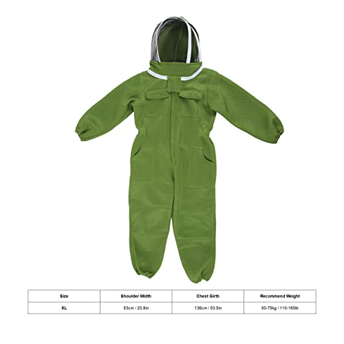 Beekeeping Suit, Bee Keeper Suit, Professional Breathable Full Body Bee Suit with Round Veil Hat for Backyard and Bee Keeper and Backyard Beginner Beekeepers (XL)