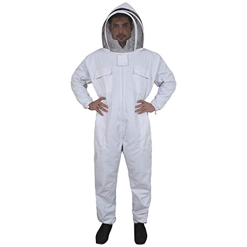 Sparx Sports Professional Full Body Beekeeping Suit Bee Keeping Costume, with Veil Hood (2XL)