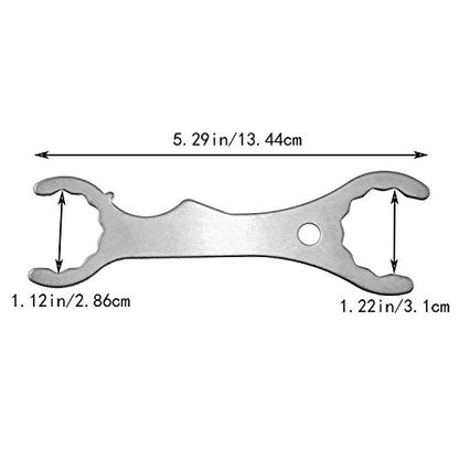 5.3 inches Stainless Steel Multifunctional Beer Faucet Spanner Faucet Wrench for Tap Tower Coupler Tools - size: 13.5CM